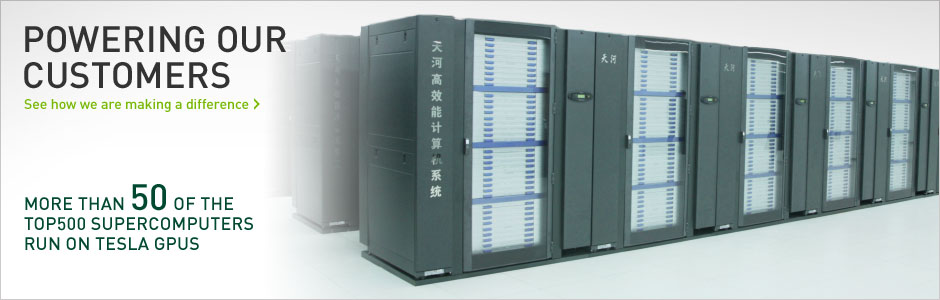 MORE THAN 50 OF THE TOP 500 SUPERCOMPUTERS RUN ON TESLA GPUS