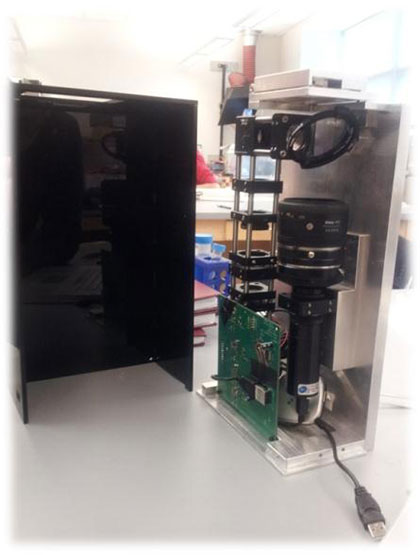 Micro-Cal version of LED-IRIS developed at the Optical Characterization and Nanophotonics (OCN) Laboratory at Boston University