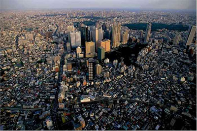 View of Tokyo, one of the world's most densely populated cities