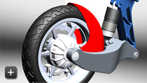 SolidWorks 3D mode: Realview, FSAA turned off. Jaggies are visible.