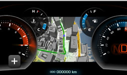 Reference instrument clusters and proof-of-concept designs developed with UI Composer Studio.