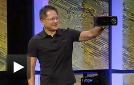 Jen-Hsun Huang announcing Fermi