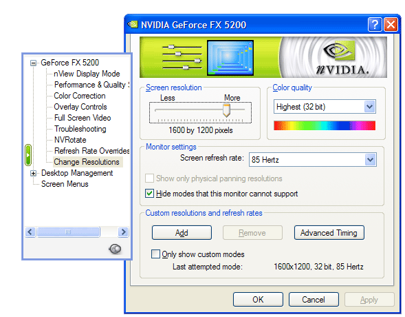 Remove Nvidia Control Panel Vista