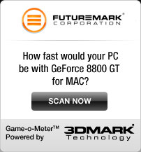 NVIDIA GeForce 8800 GT for Mac 3Dmark result