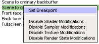PerfHUD 6 Perf Event View with Debug Break