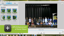 One-Click GPU Enhancement of Home Videos