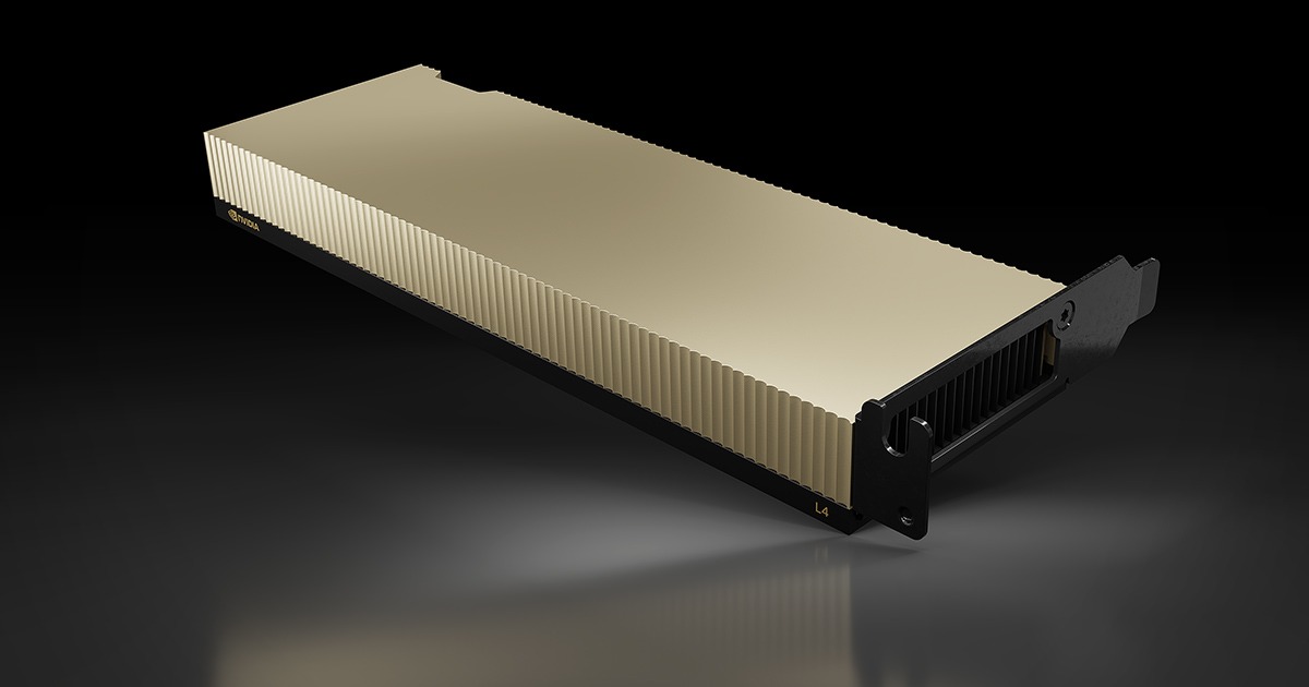 The NVIDIA L4 Tensor Core GPU powered by the NVIDIA Ada Lovelace architecture delivers universal, energy-efficient acceleration for video, AI, visual 