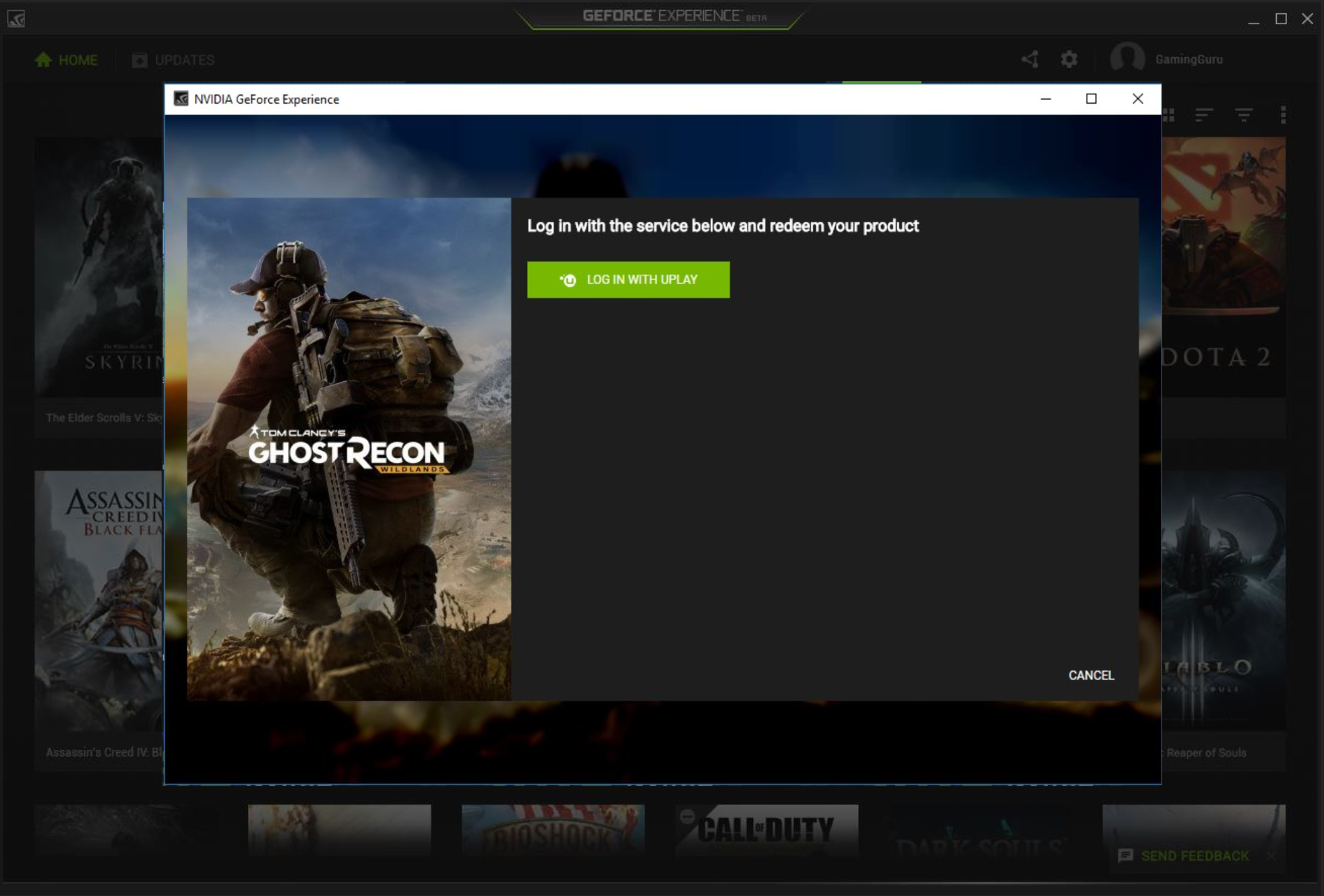 geforce experience unable to log in