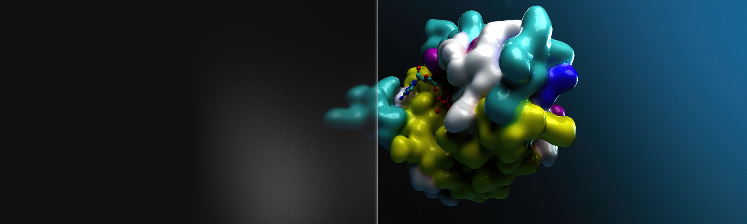 A 3D molecule model.