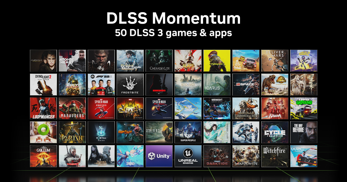 DLSS Momentum Continues: 50 Released and Upcoming DLSS 3 Games, Over 250 DLSS Games and Creative Apps Available Now