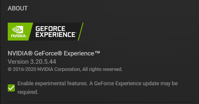 GeForce Experience Beta Experimental-Features-beta