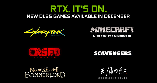 Cyberpunk 2077, Minecraft with RTX, and 4 New Games Add NVIDIA DLSS This December