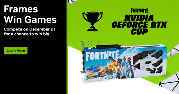 Announcing The Fortnite NVIDIA GeForce RTX Cup: Compete December 21st For A Custom GeForce RTX 5080