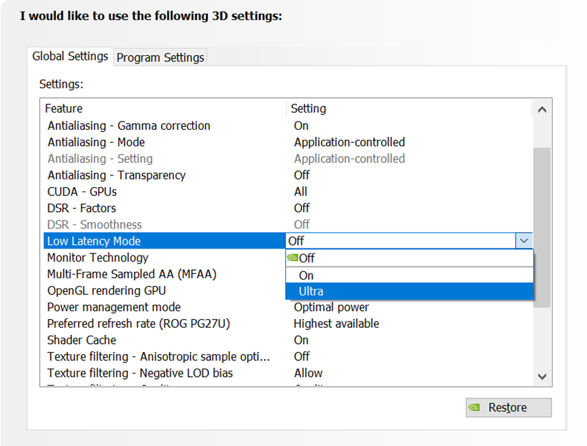 How To Enable Ultra-Low Latency Modes In The NVIDIA Control Panel