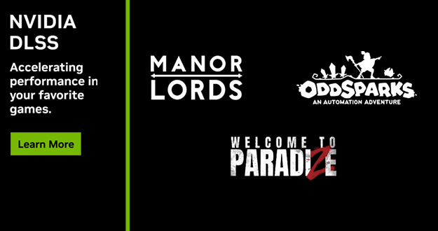 DLSS AI 가속이 Manor Lords & Oddsparks: An Automation Adventure에 출시