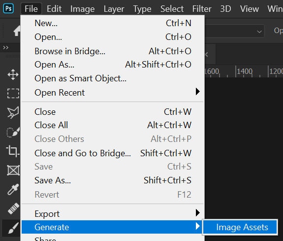 Generate Image Assets in Photoshop