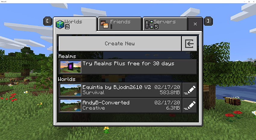 If the process has completed correctly, you can see the Java world in Bedrock clients