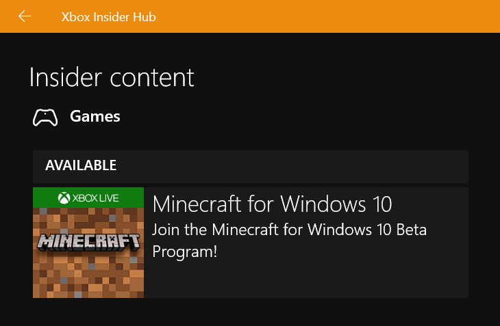 Minecraft with RTX Beta: Xbox Insider Hub - Available Content