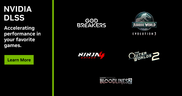 DLSS 4 disponível esta semana em The Outer Worlds 2, Vampire: The Masquerade - Bloodlines 2 e Jurassic World Evolution 3