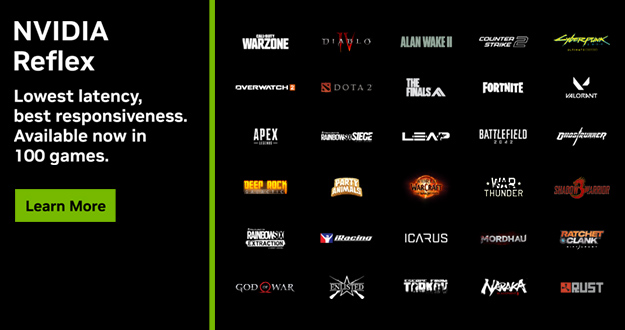 NVIDIA Reflex：現已支援100 款遊戲減少系統延遲且數量還在增加