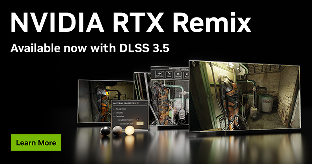 NVIDIA RTX Remix: DLSS 3.5 com Ray Reconstruction (Reconstrução de Raios) já disponível para deixar os mods ainda mais incríveis com muito Ray Tracing. 