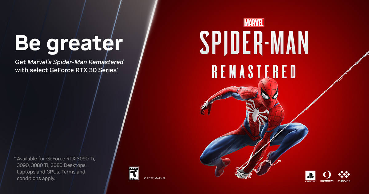 Promoção Marvel's Spider-Man Remastered para PC com GeForce RTX já  Disponível, Notícias GeForce