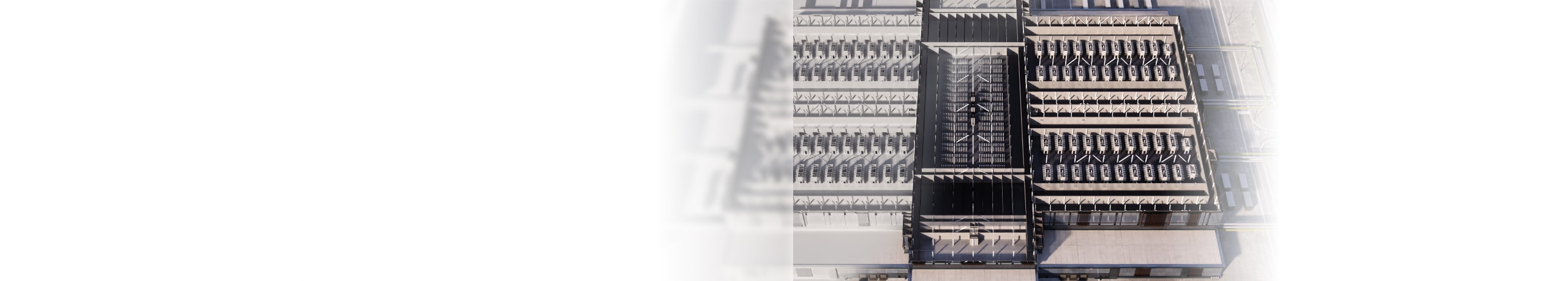 Digital twin of AI factory server racks and cooling infrastructure.