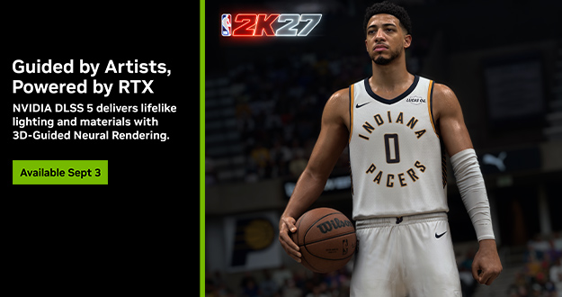 NVIDIA DLSS 5 Available September 3rd: 3D-Guided Neural Rendering Debuts In NBA 2K27 For All GeForce RTX 50 Series GPUs, And On GeForce NOW