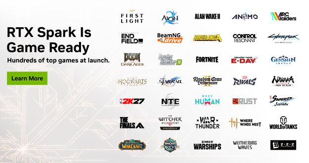 RTX Spark Launches With Hundreds Of Top Games On October 16th