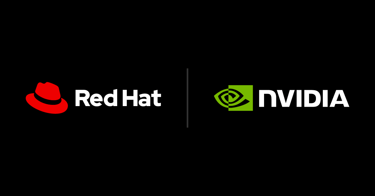 Logo partnership Red Hat và NVIDIA