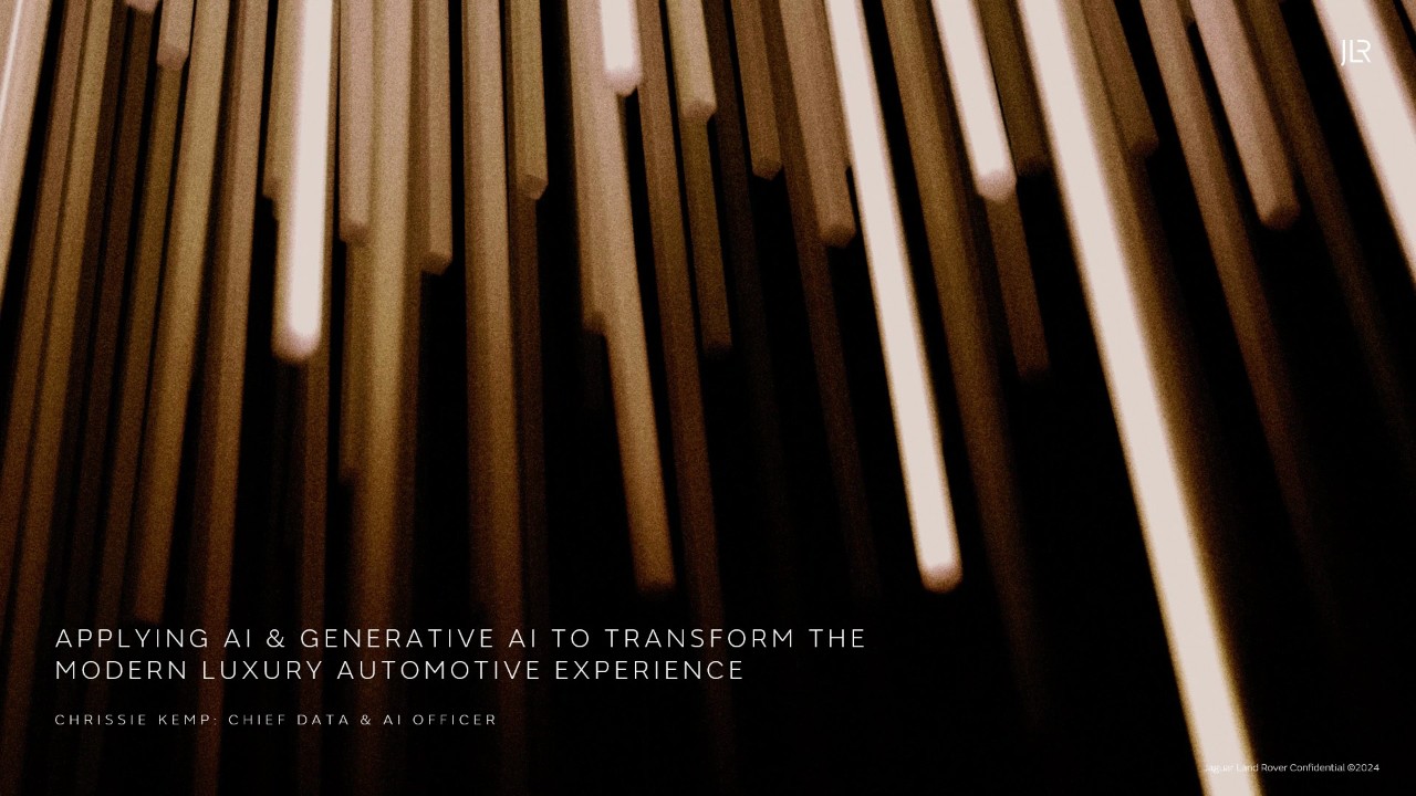 JLR session on  AI and LLMs to their automobiles session