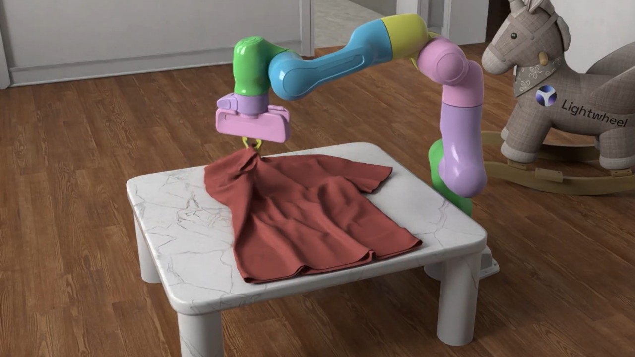 Simulated robot doing household task