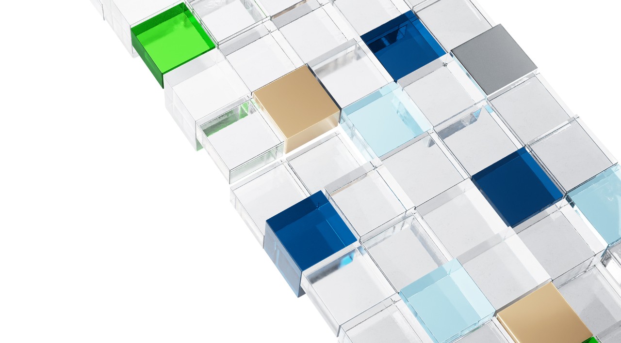 Un conjunto de mosaicos que representan la descripción de escena universal (OpenUSD)