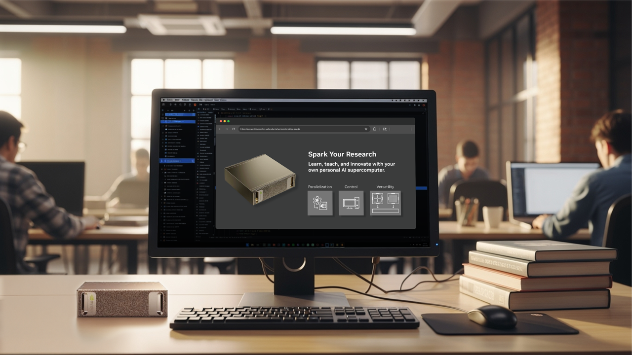 Texte alternatif : DGX Spark pour stations de travail de bureau