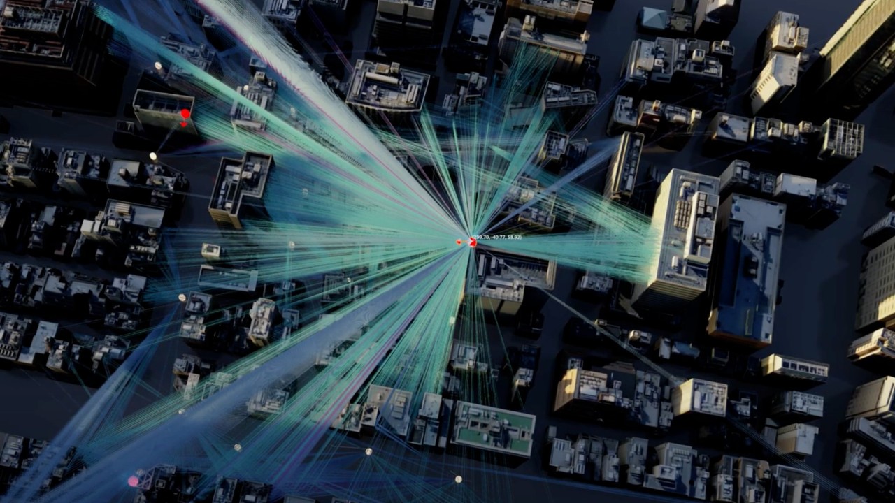 Paysage urbain montrant un RAN virtualisé