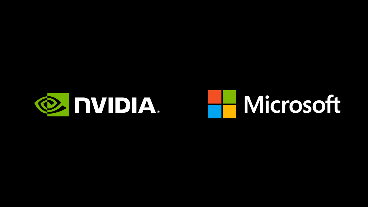 Logo lockup de NVIDIA et de Microsoft