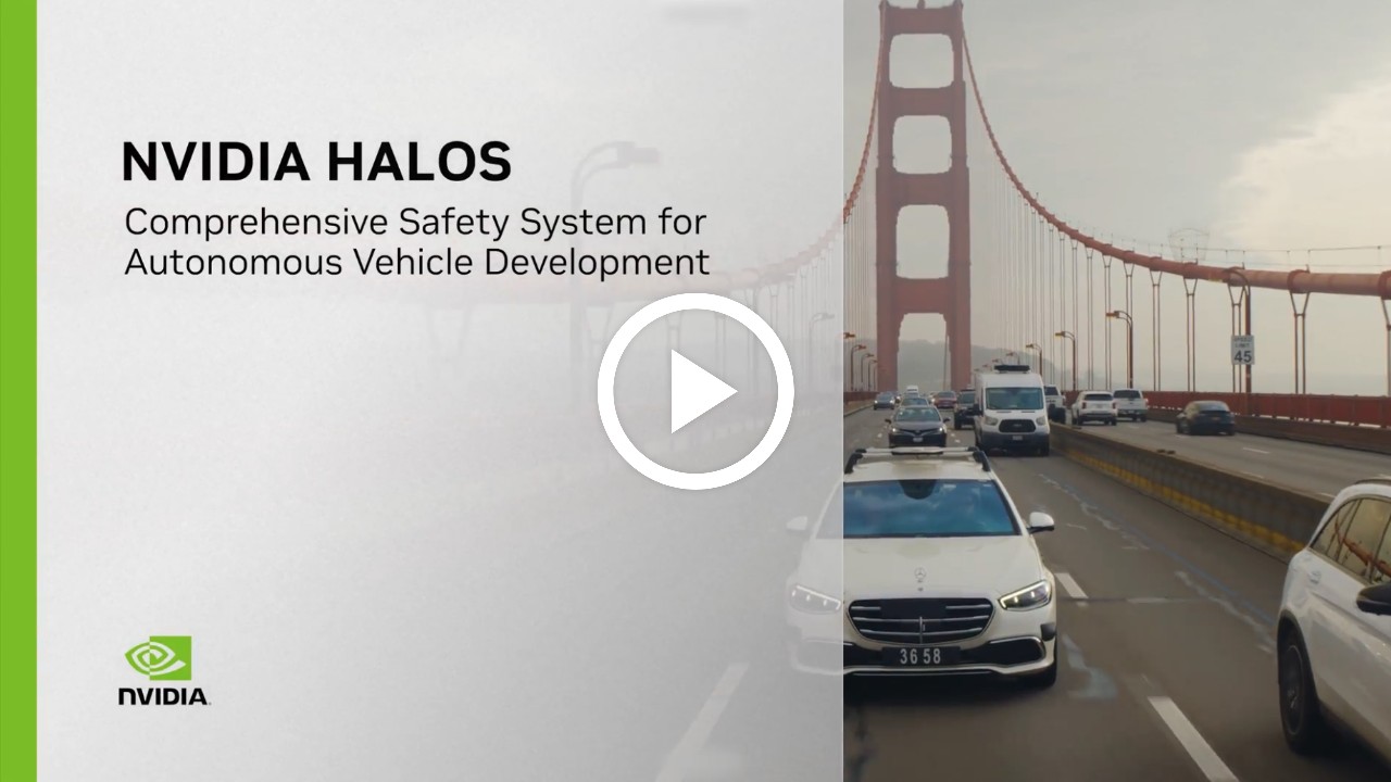 Demo showcasing NVIDIA Halos, the safety system for AV development