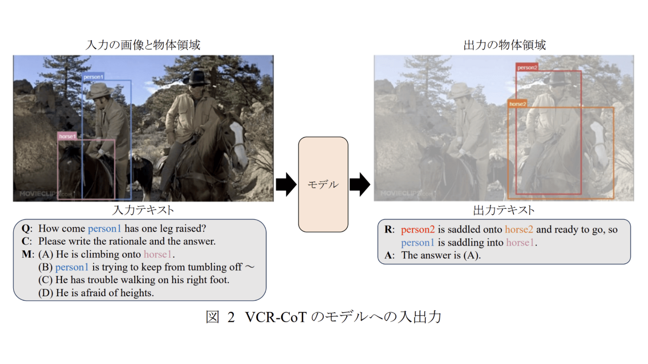 VCR-CoT モデルへの入出力