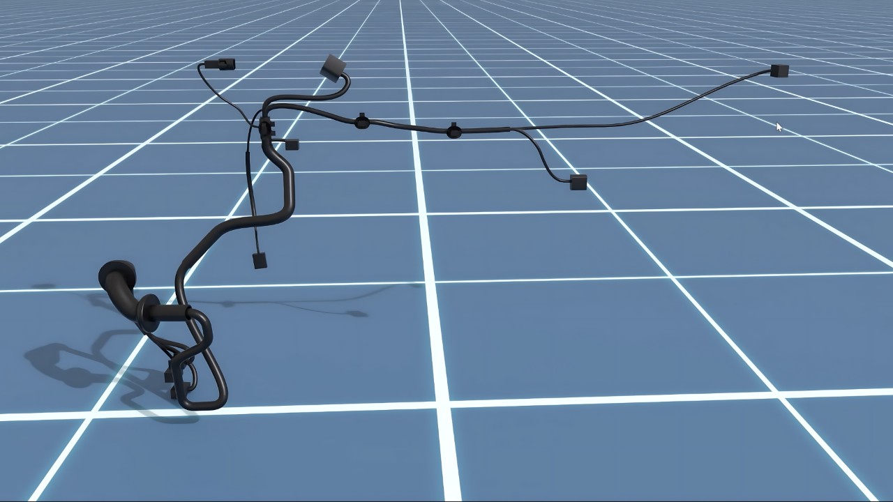 Un robot simulado haciendo tareas domésticas