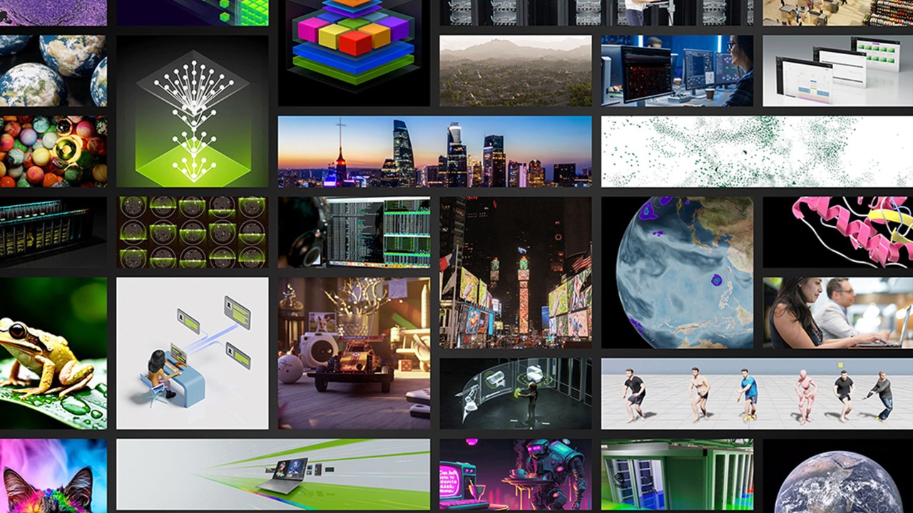 A collage of various technologies used in NVIDIA’s Developer program