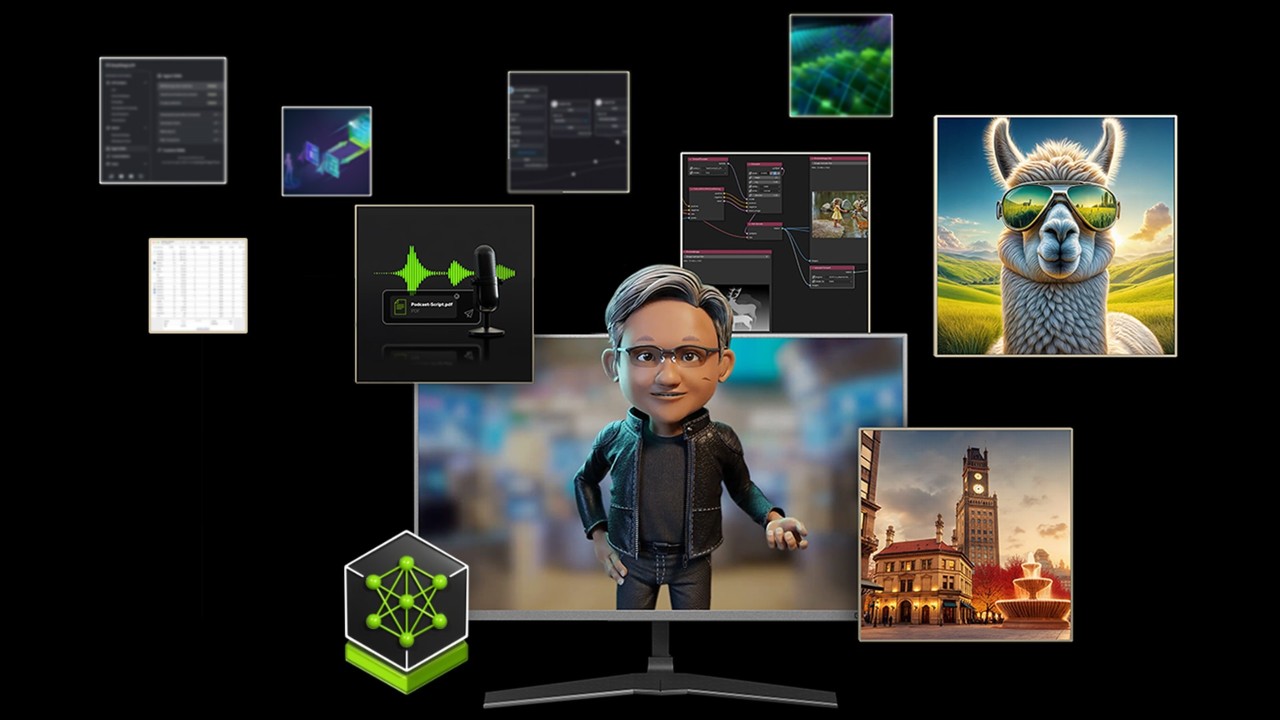 NVIDIA GPU-accelerated AI software stack with CUDA, applications, and tools