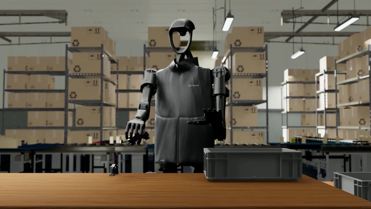 Simulated robot doing household task