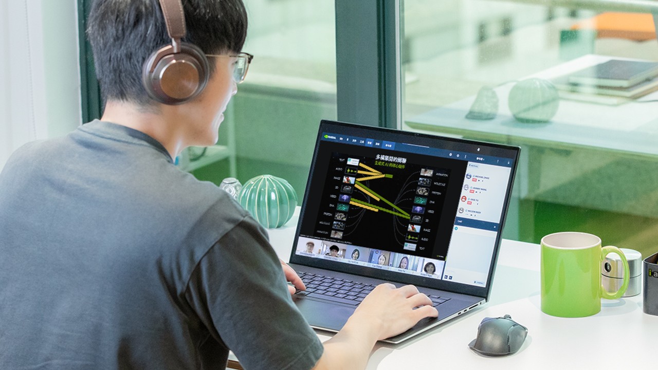 A developer attends the NVIDIA GTC Taipei training session