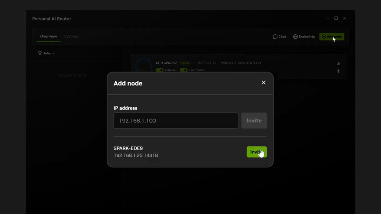 NVIDIA PAIRで同じネットワークの端末を追加する公式画面