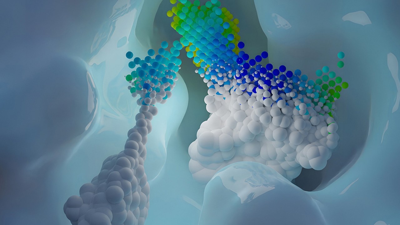 Protein structure analysis illustration.