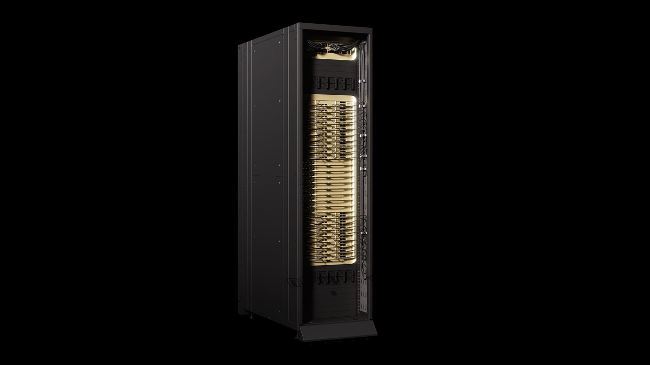 NVIDIA product rendering of a Vera Rubin NVL72 system