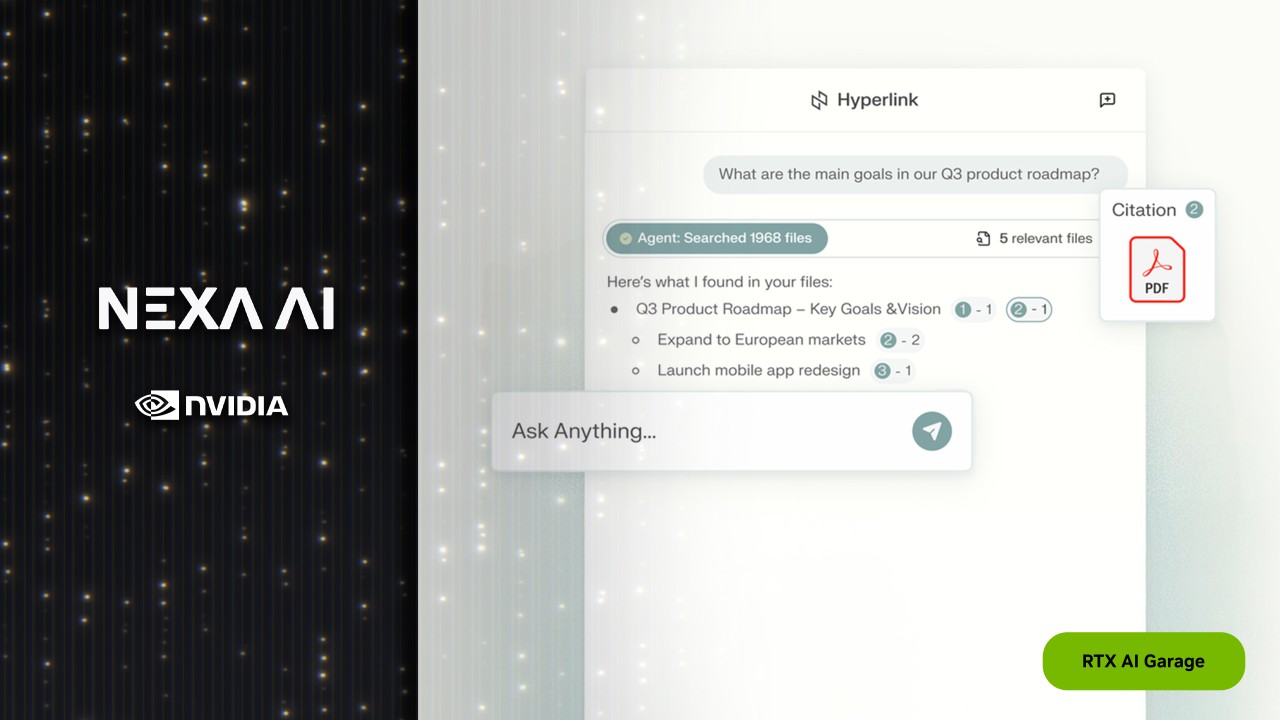 RTX AI Garage: Hyperlink Agent Search Available Now, Optimized for NVIDIA RTX PCs