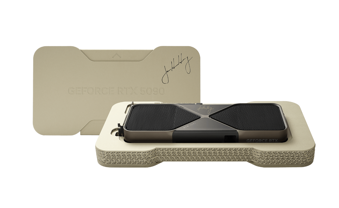 NVIDIA GeForce RTX 5090 FE signed by Jensen Huang