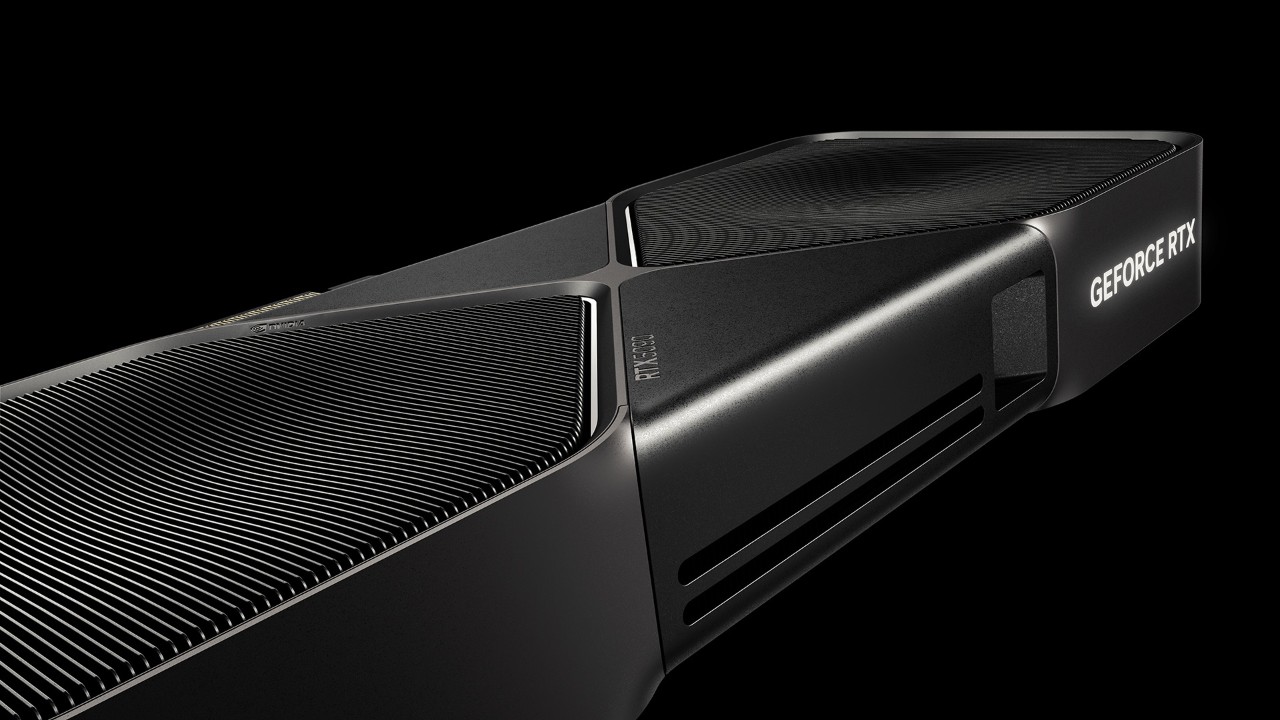 Carte graphique GeForce RTX en rendu produit